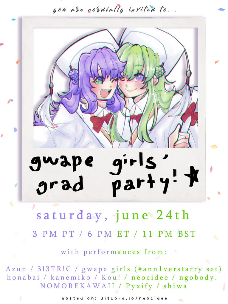 poster design for gwape girls&#39; grad party